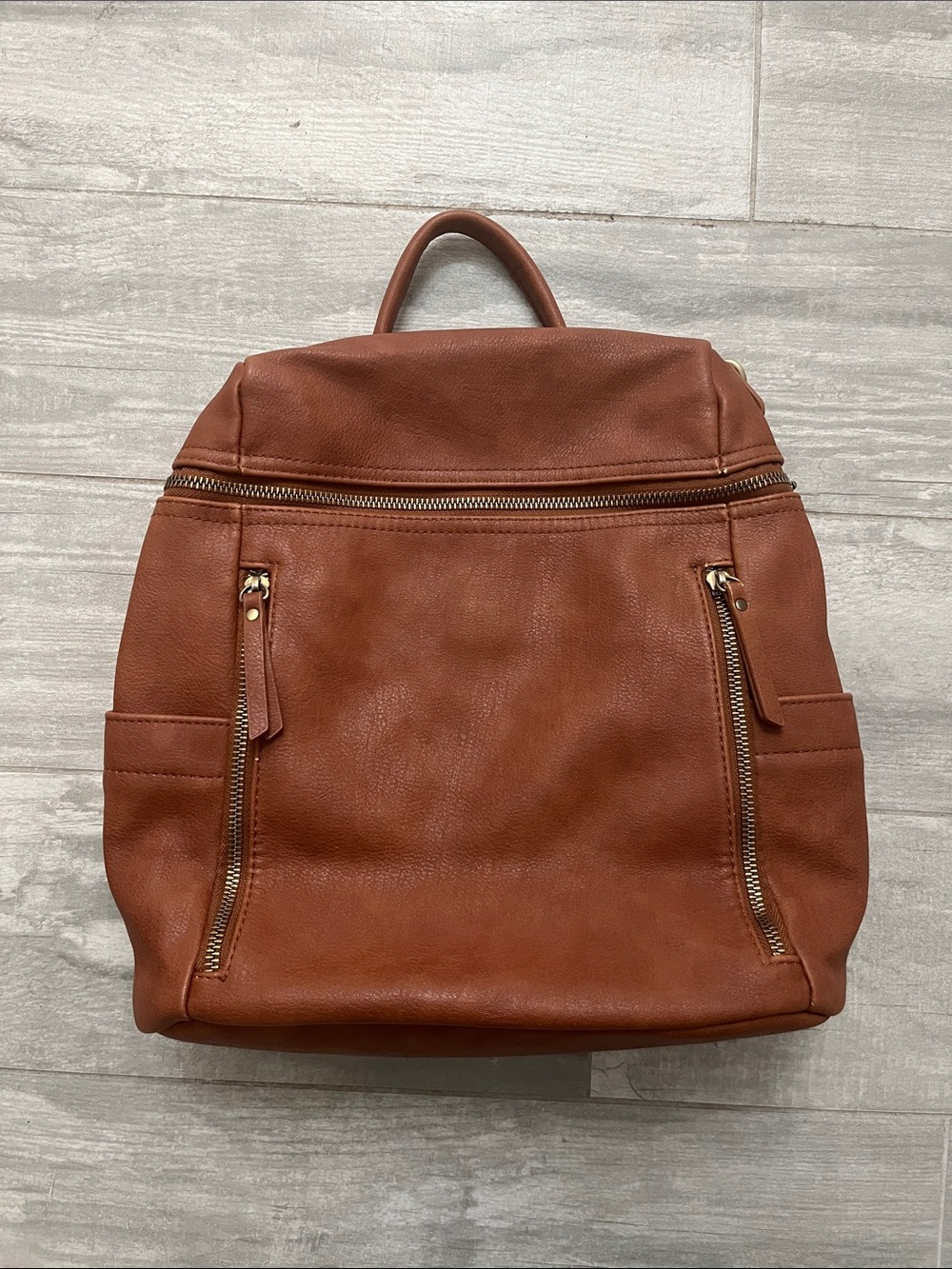 Miztique Casual Leather Backpack in Brown